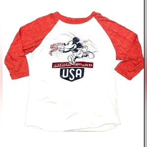 Disney Parks Mickey Mouse Ragland 3/4 sleeve Tee size XL
